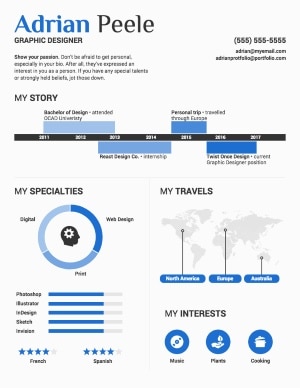 Example Of A Resume Infographic Design