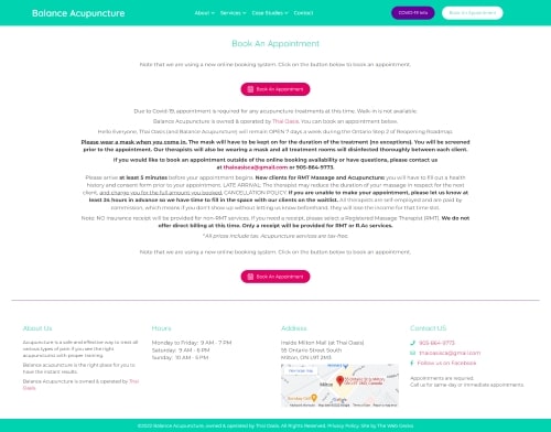 book-an-appointment web design