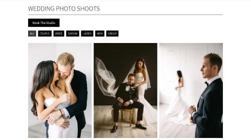 Vogue Photography gallery web design